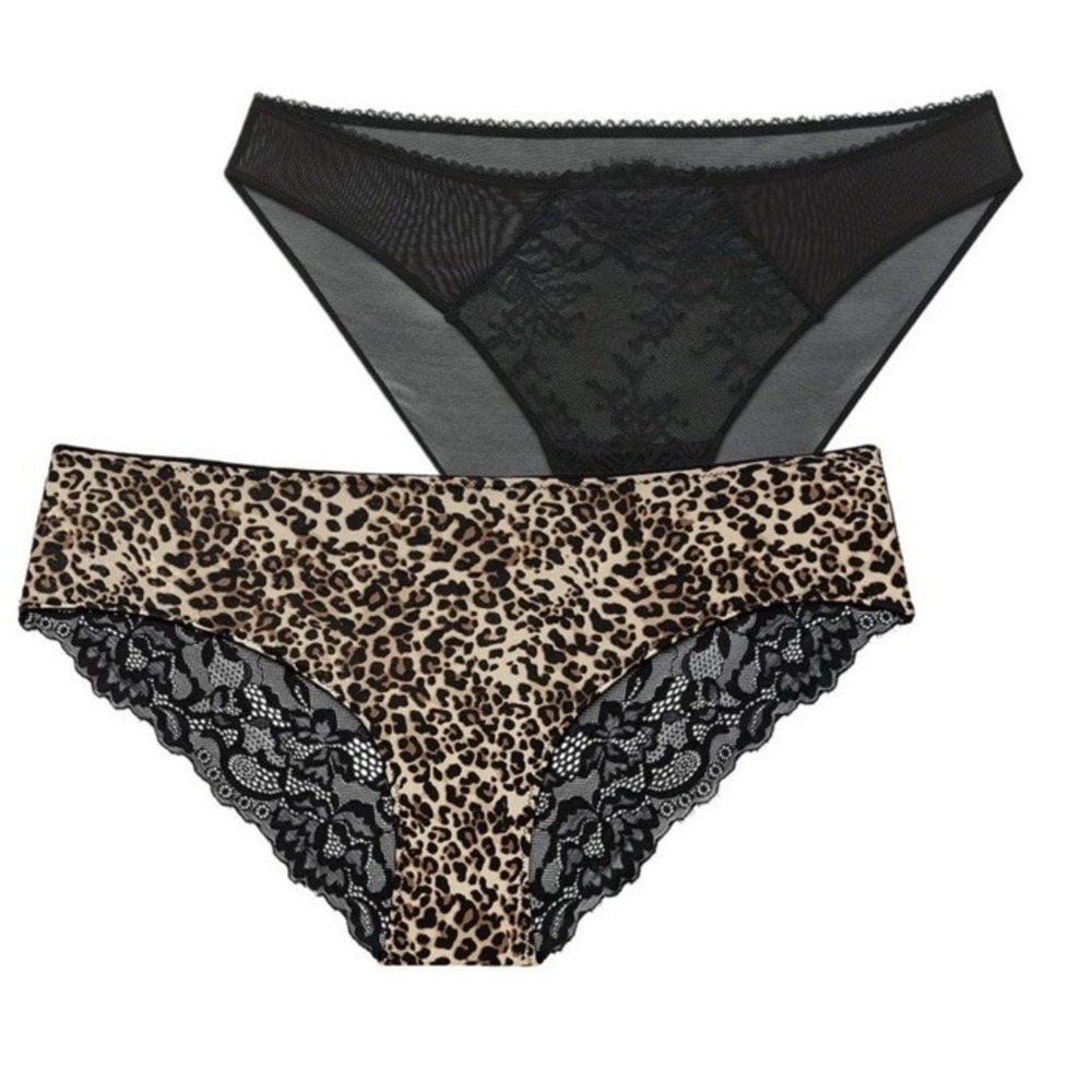 Adored by Adore Me Women's Kayla & Cara Bikini Underwear~2 Pack Of 2  3X~